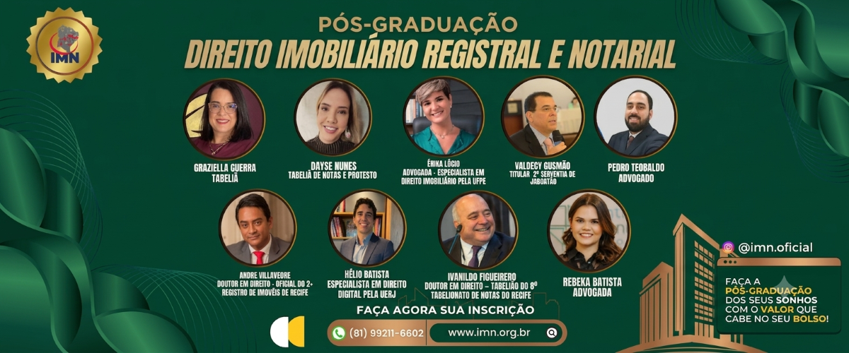 Pós-Graduação em Direito Imobiliário e Registral - 4ª Turma