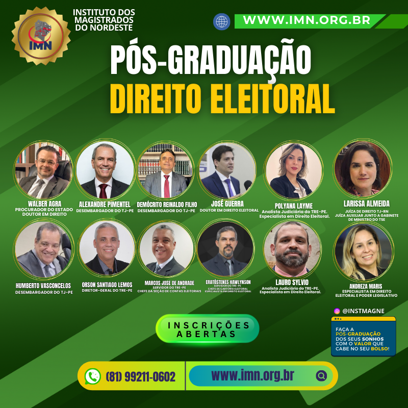 Pós-Graduação em Direito Eleitoral - Instituto dos Magistrados do Nordeste
