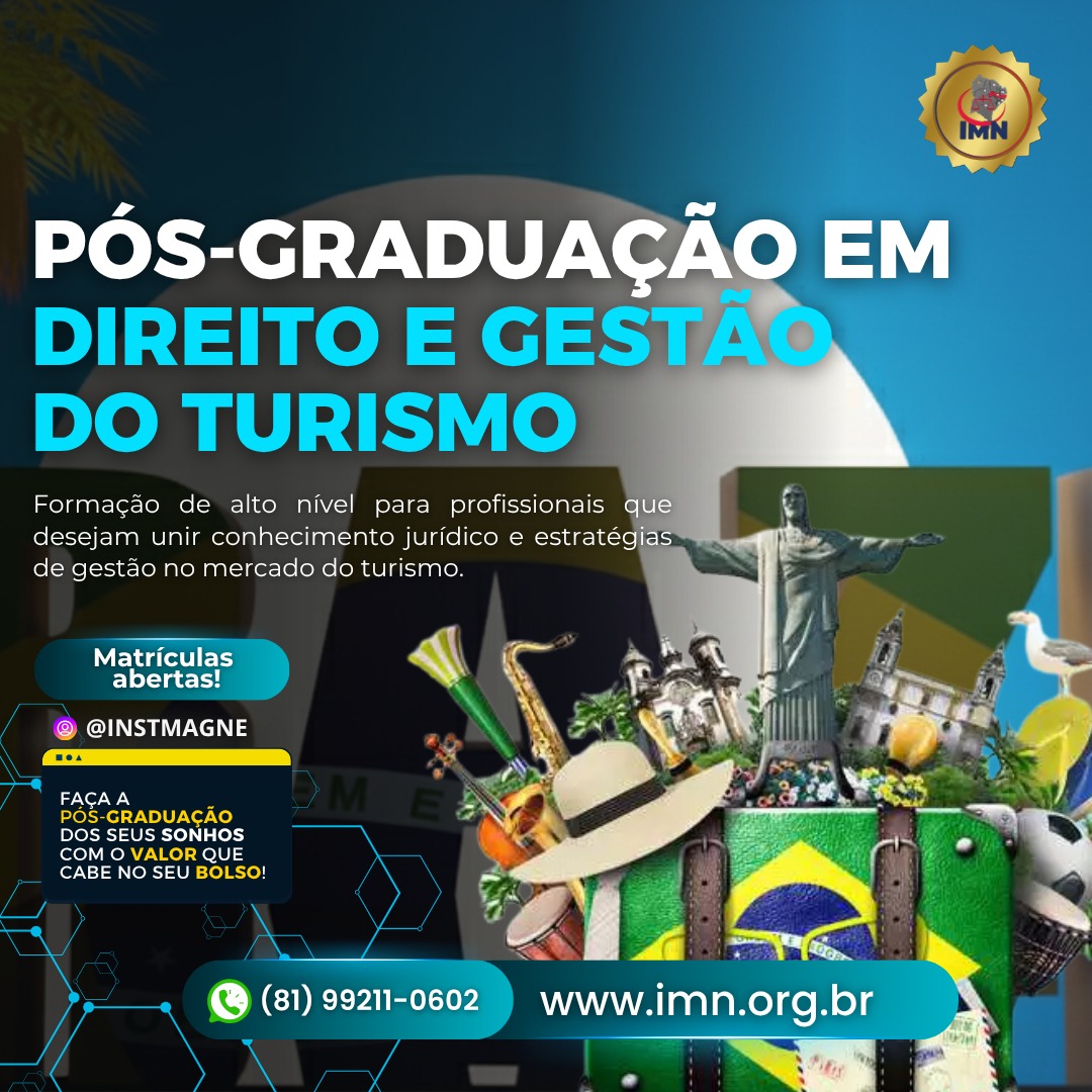 Novo curso de pós-graduação em Direito e Gestão do Turismo - Instituto ...